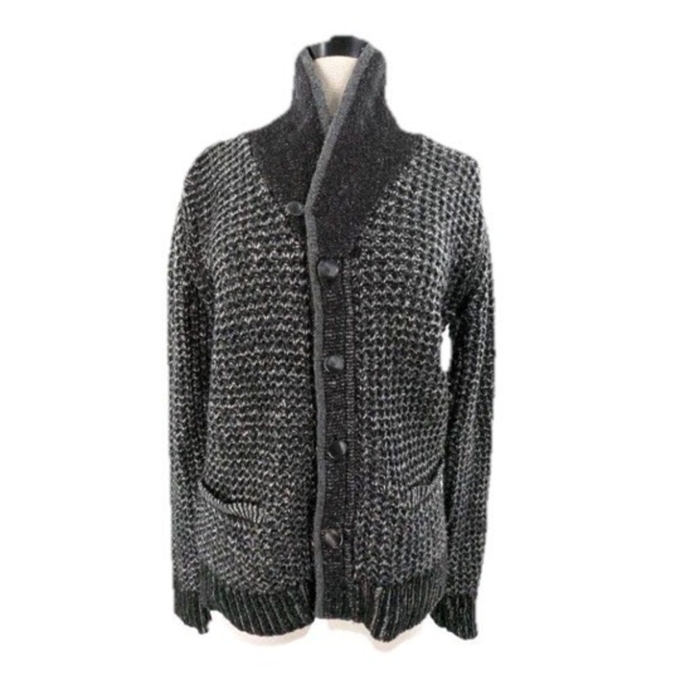 Rag & Bone Target Cardigan Sweater Unisex Small Wool Blend Chunky Knit Gray‎